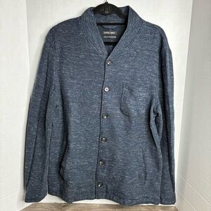 Stitch Note Men's Long Sleeve Button Up Cardigan XL Linen Classic Pockets